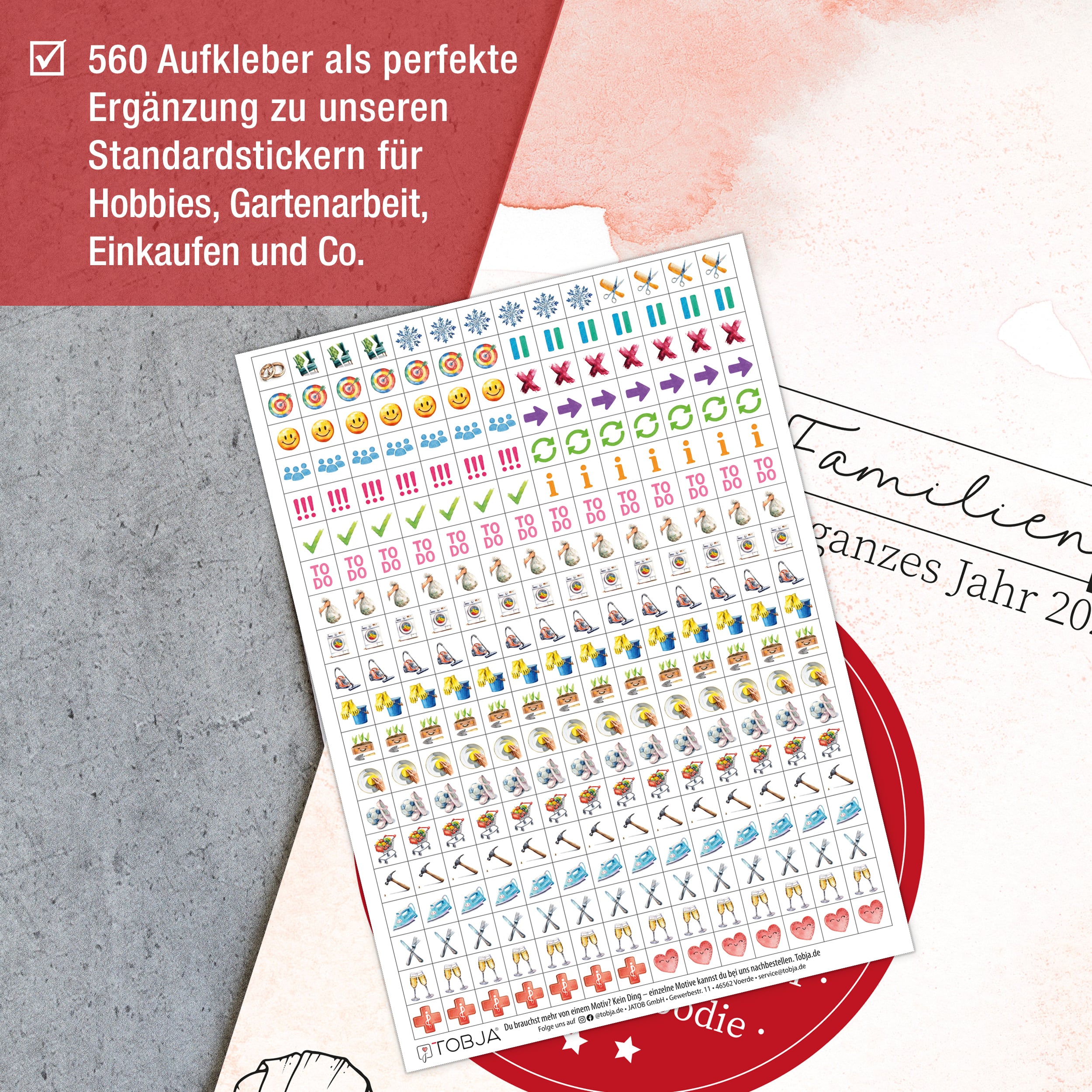 Kalender Sticker Erweiterung "Aquarell"