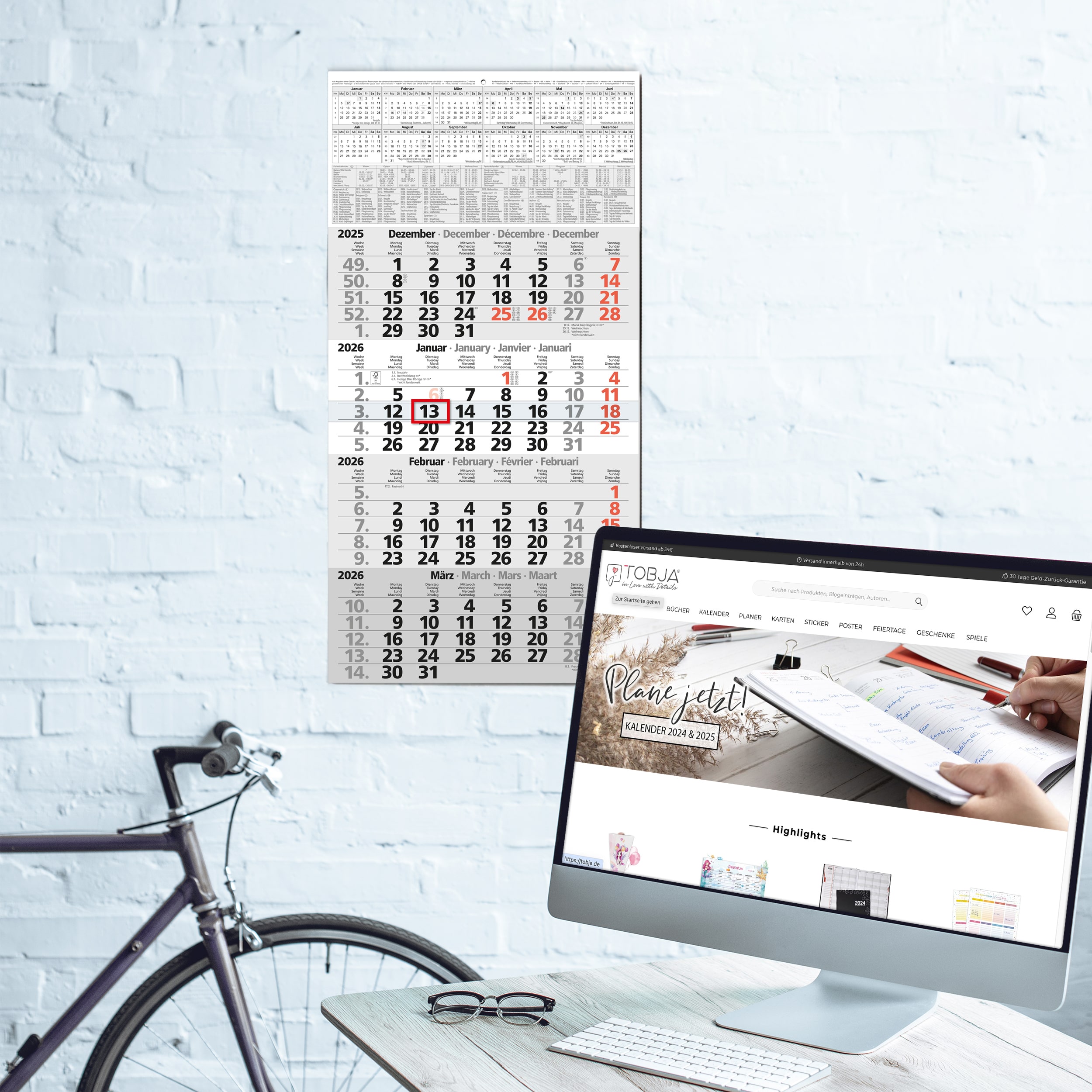 4-Monatskalender 2026 Einblatt 4-Monatskalender 2026 Einblatt