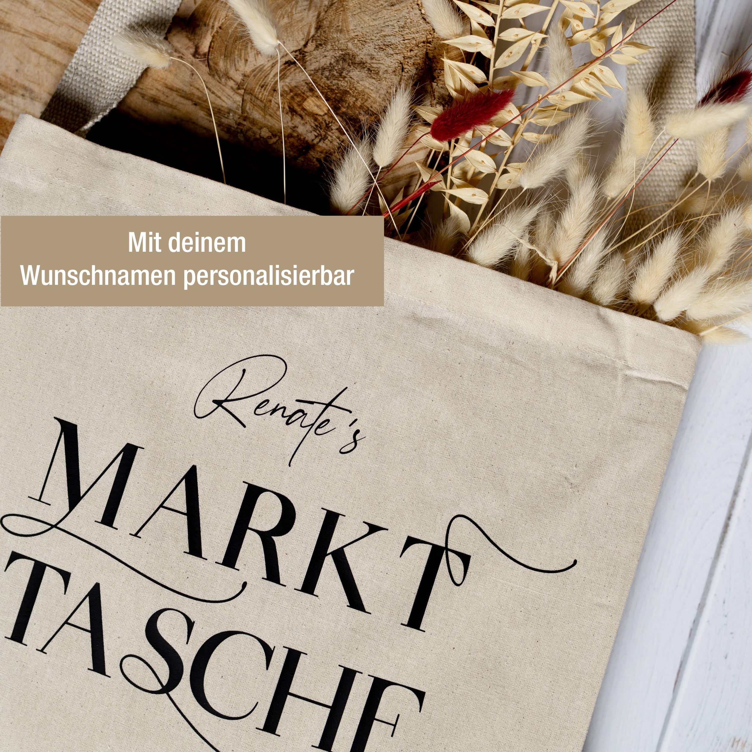 Markttasche Deluxe: Personalisierbar & umweltfreundlich