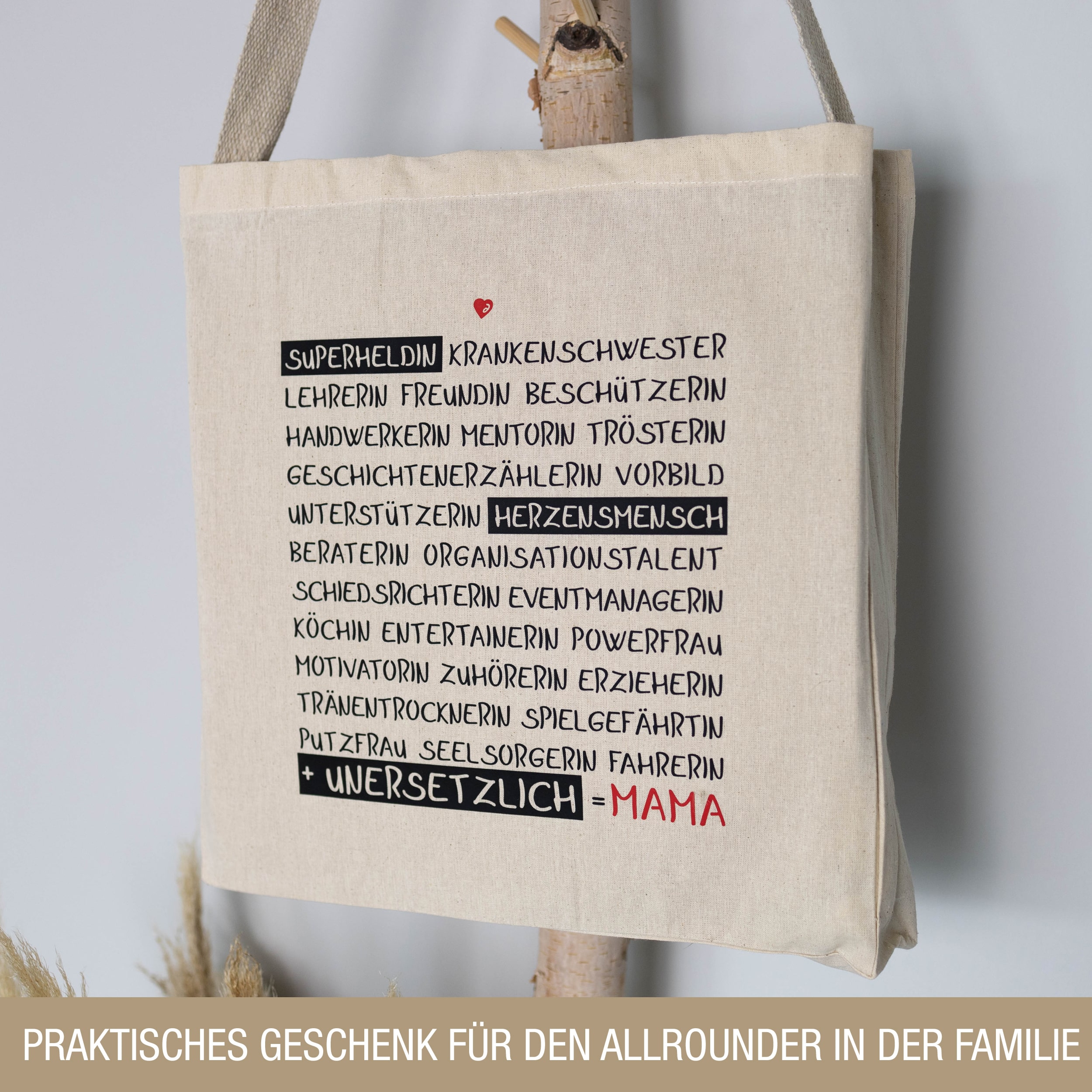 Baumwoll-Umhängetasche "Mama"