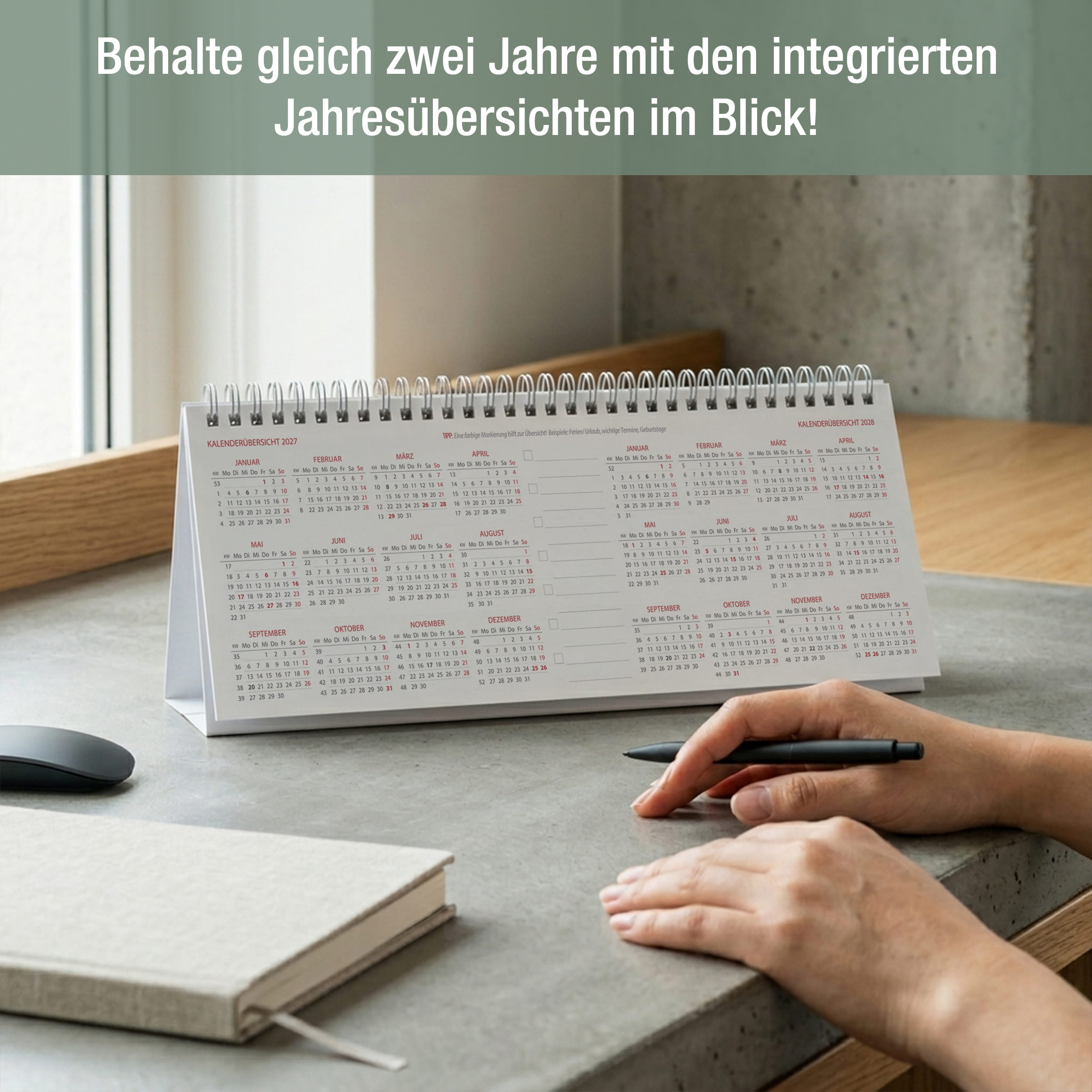 Tischkalender 2027 Eukalyptus